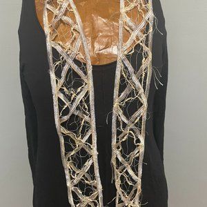 Cream Colored Ribbon Scarf